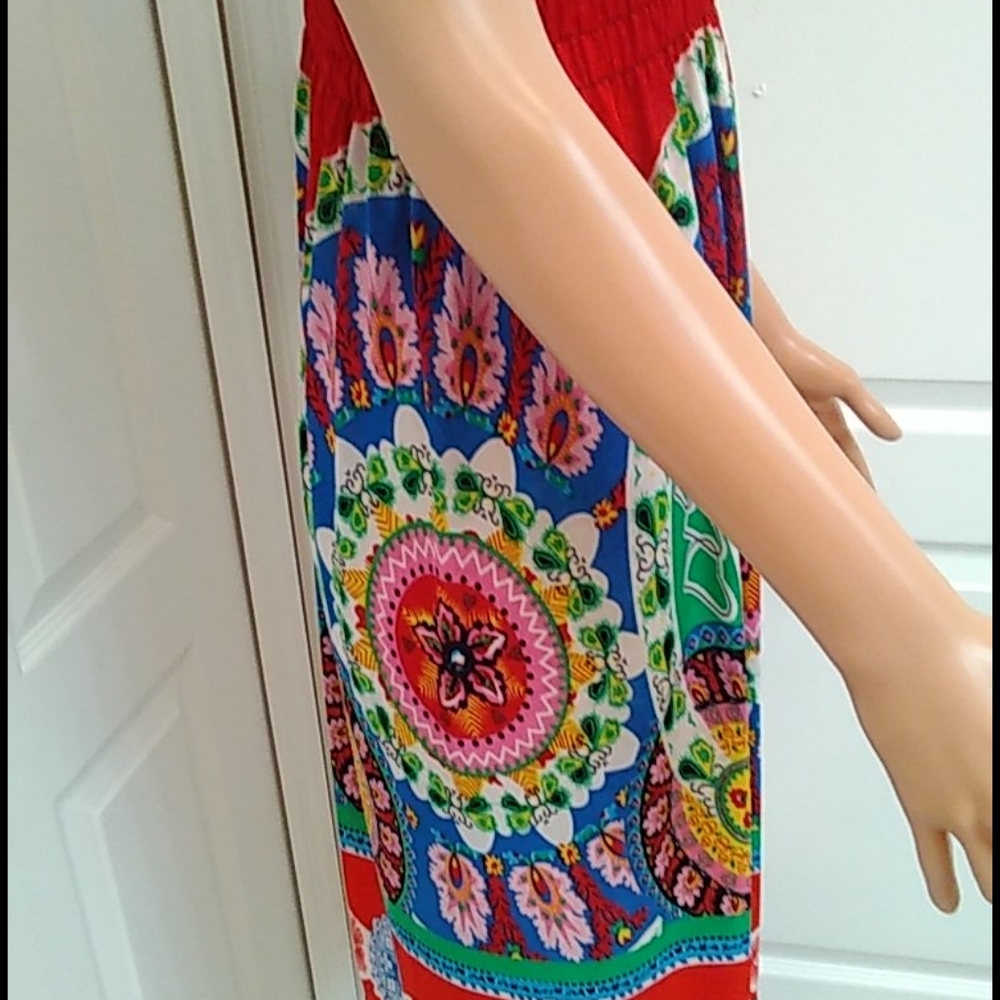 Colorful Sun Dress. Size M/L No Label - Picture 6 of 14